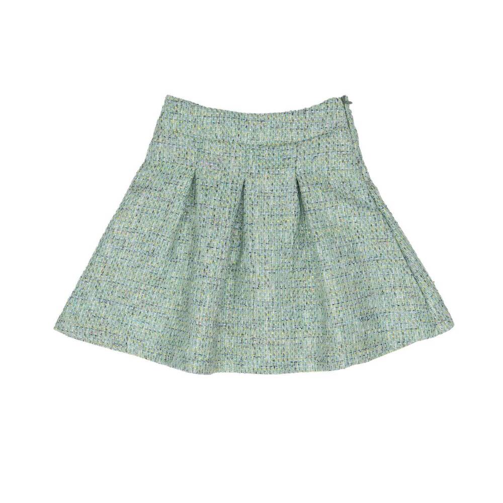 NEW THE OAKS APPAREL girl's cassidy tweed skirt in green